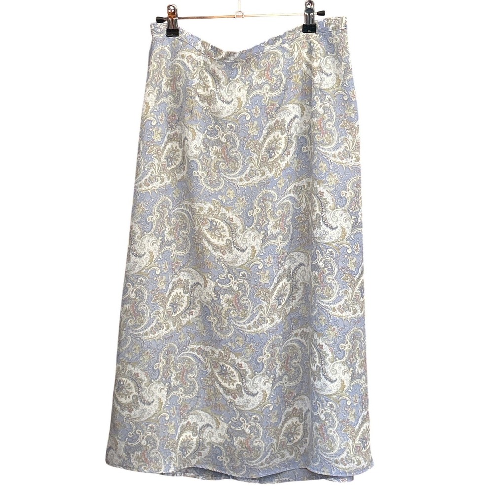 Vintage Jaclyn Smith Classic Paisley Midi Skirt Cottagecore Grandmacore